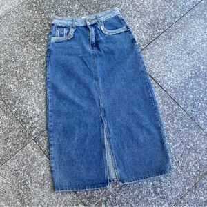 Icicle denim skirt